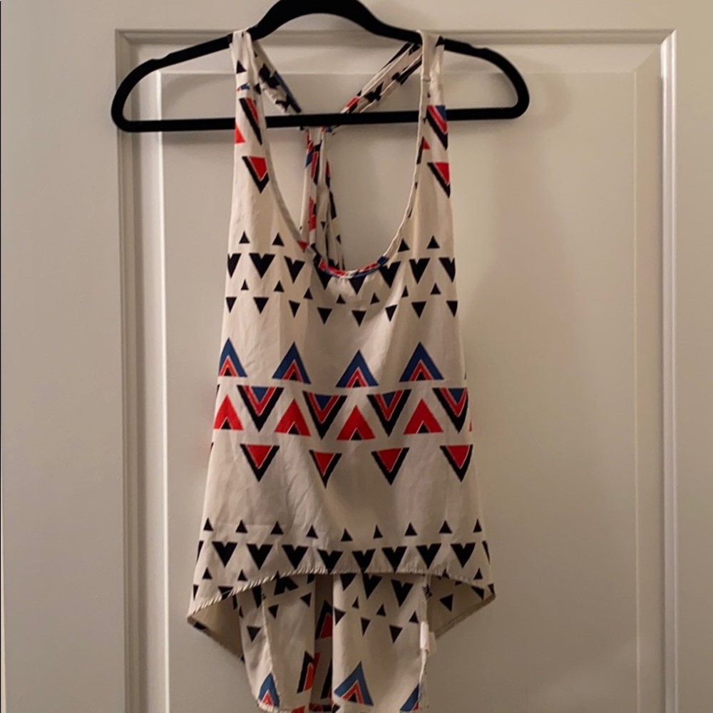 Open back tank top